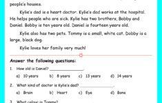 Reading Comprehension Worksheets For Grade 3 | Grade1To6 intended for Year 3 Reading Comprehension Worksheets With Answers