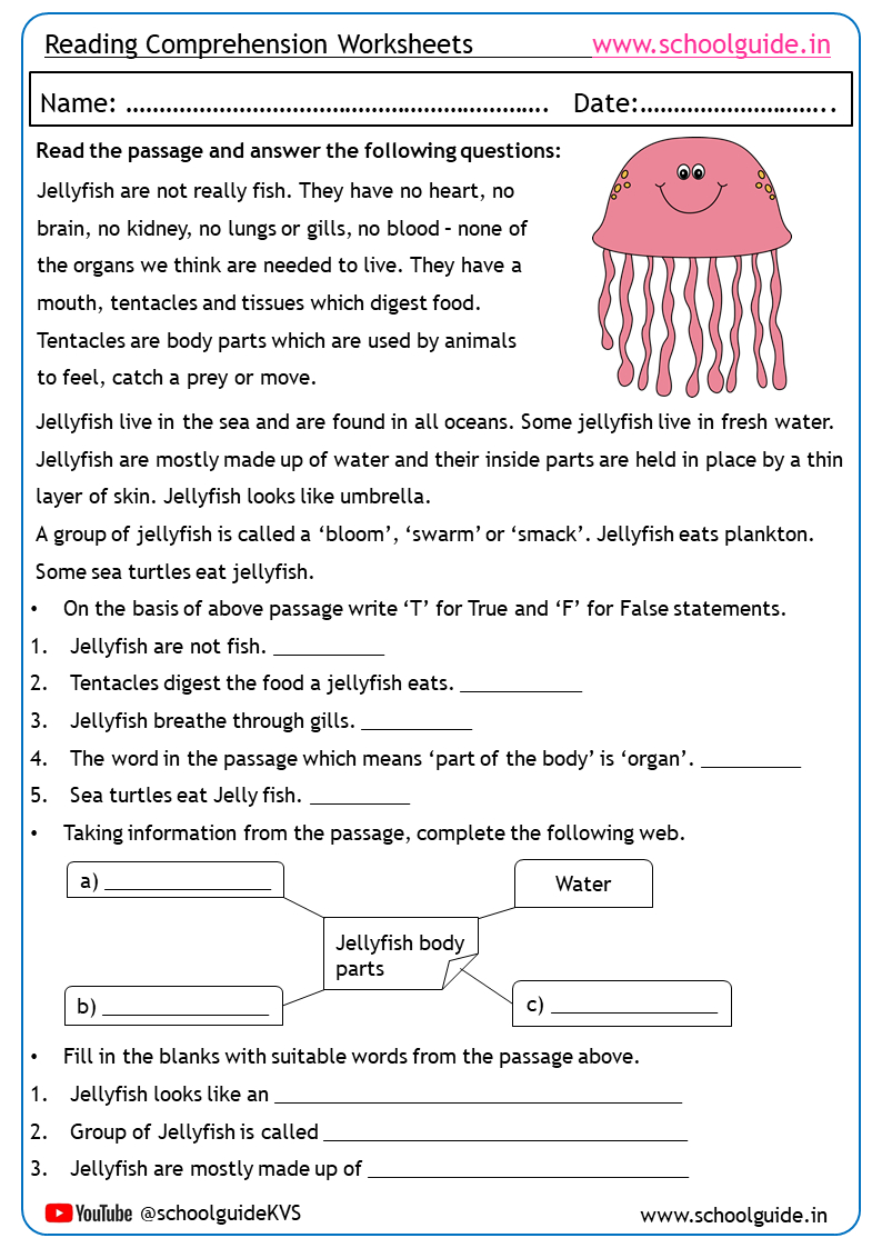 Reading Comprehension Worksheets in Grade 5 Reading Comprehension Worksheets With Multiple Choice