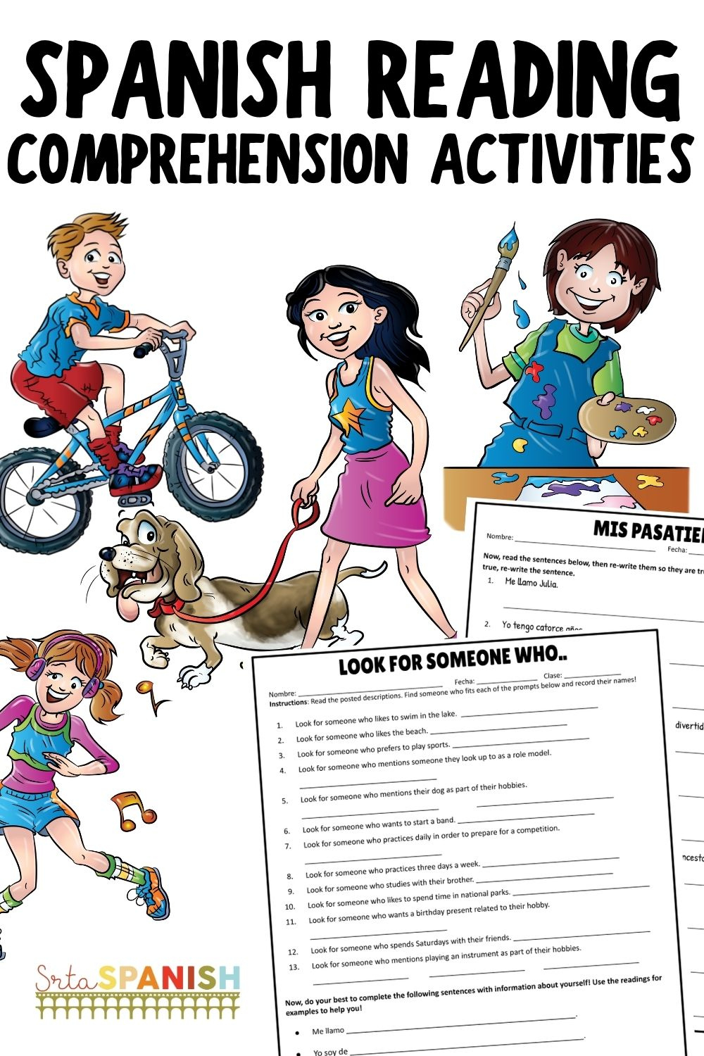 Reading Comprehension Worksheets In Spanish - Srta Spanish intended for Spanish Reading Comprehension Worksheet