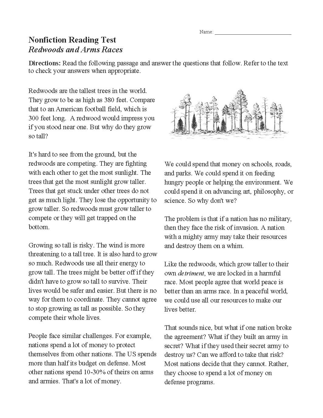 Reading Comprehension Worksheets | Online Or Printable in Grade 8 Reading Comprehension Worksheets Usa Students