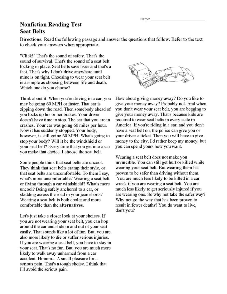 Grade 11 Reading Comprehension Worksheets Printable
