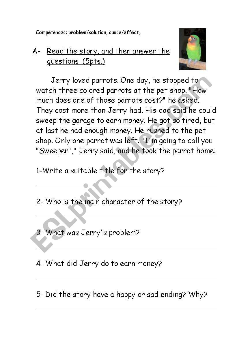 Reading Comprehension(Problem/Solution) - Esl Worksheetbdayekh pertaining to Problem and Solution Reading Comprehension Worksheets