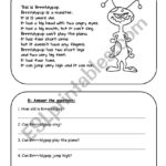 Reading On Body Parts And Can For Ability (2 Pages)   Esl In Body Parts Reading Comprehension Worksheets