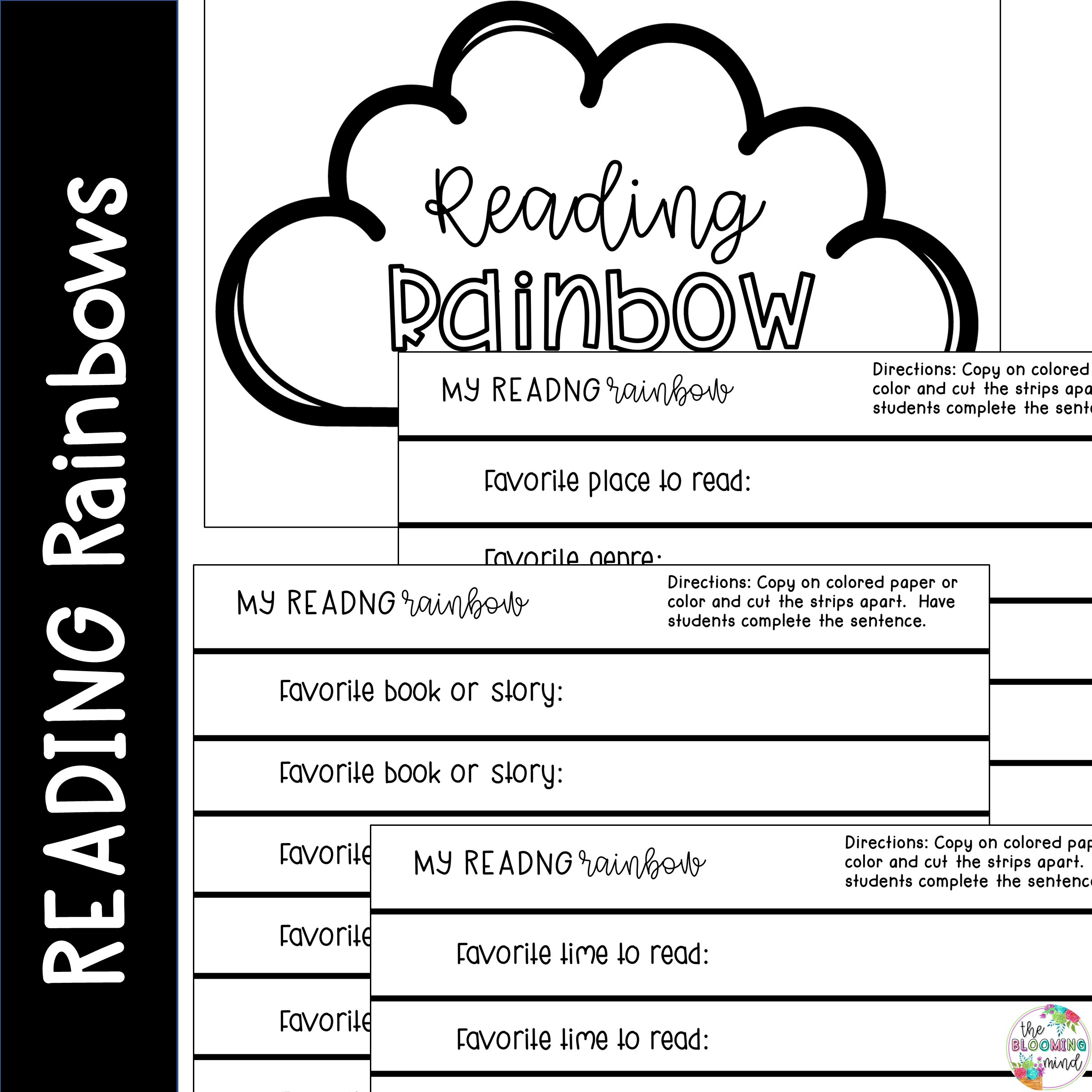 Reading Rainbow Craft - Classful within Rainbow Reading Comprehension Worksheet