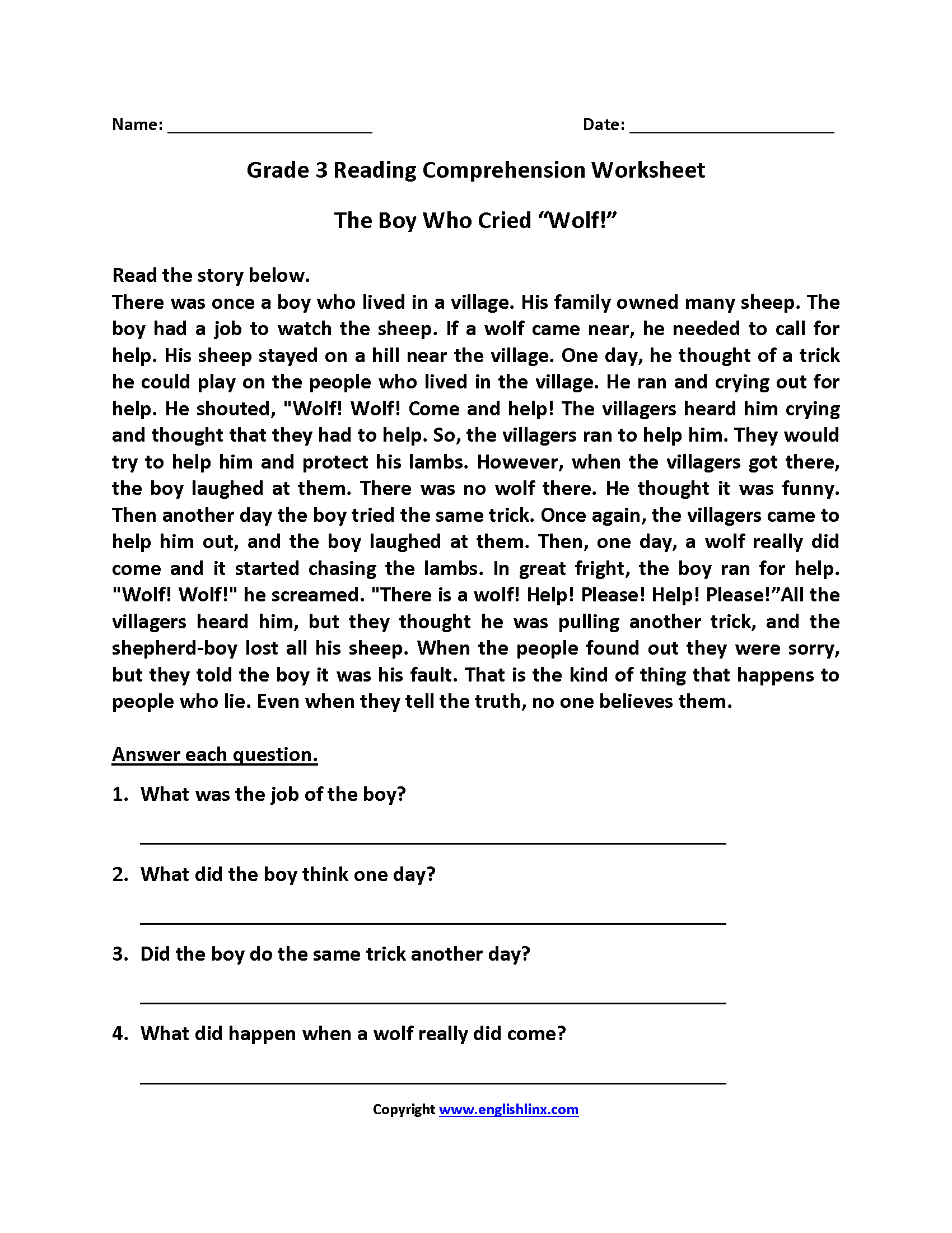 Reading Worksheets | Free Printable Reading Practice For All Grades throughout 9Th Grade Reading Comprehension Worksheet