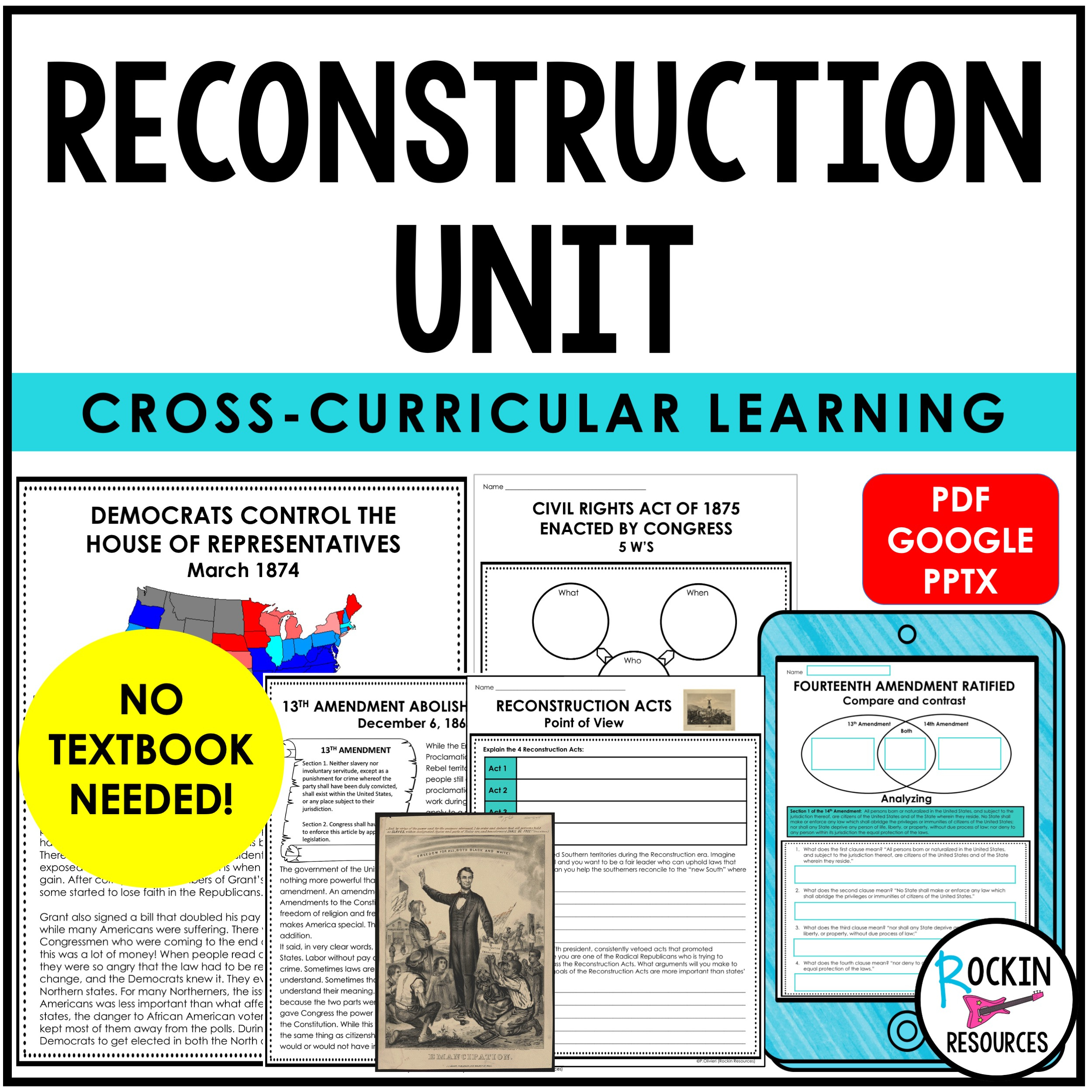 Reconstruction Unit - Reconstruction Activities - Digital with regard to Reconstruction Reading Comprehension Worksheet