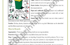 Recycling - Esl Worksheetmmargalef with regard to Recycling Reading Comprehension Worksheet