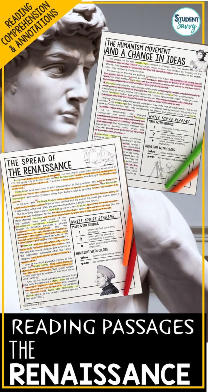 Renaissance Reading Comprehension Worksheets Renaissance Reading Comprehension Worksheets