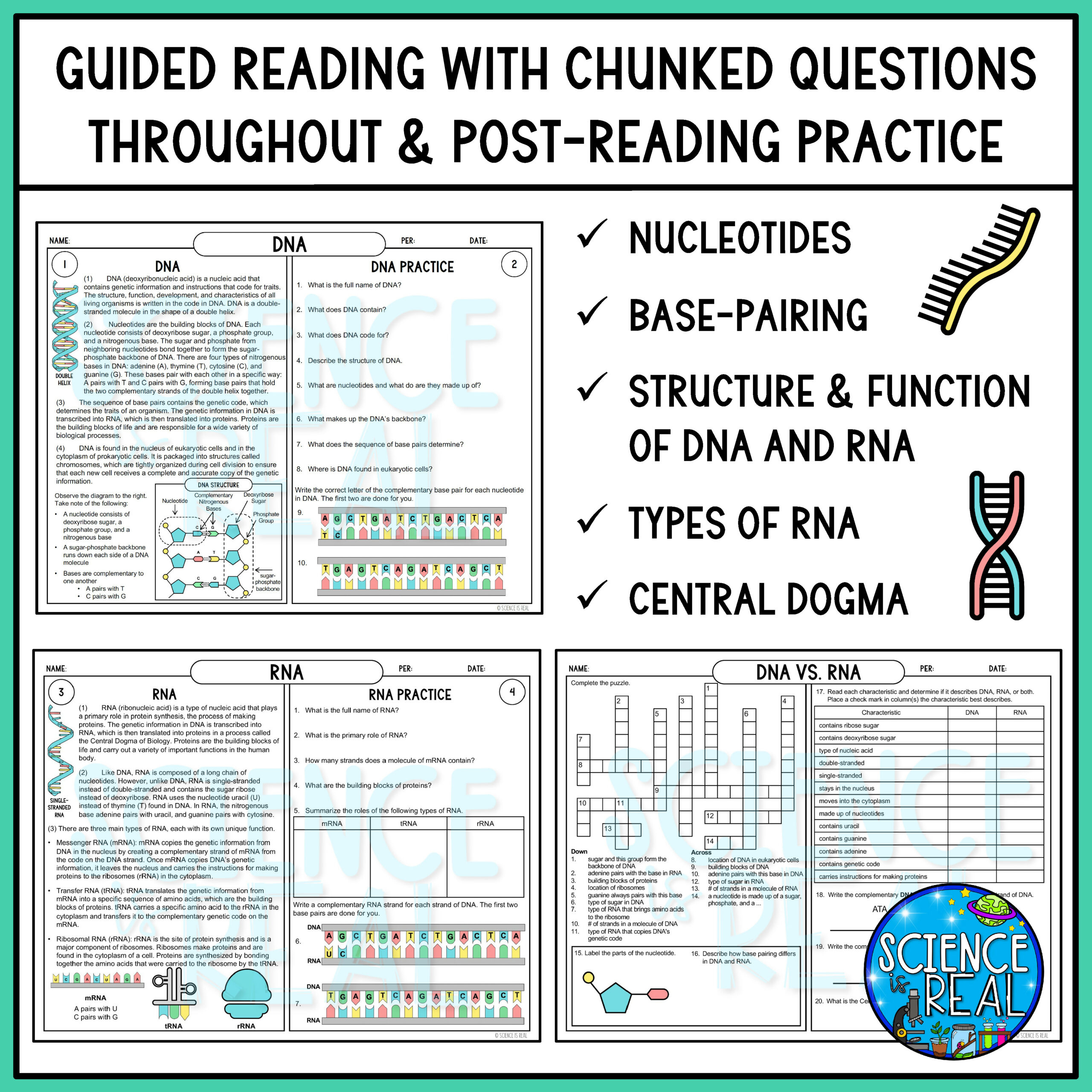 Rna And Dna Reading Comprehension And Worksheets - Classful intended for Dna Reading Comprehension Worksheet