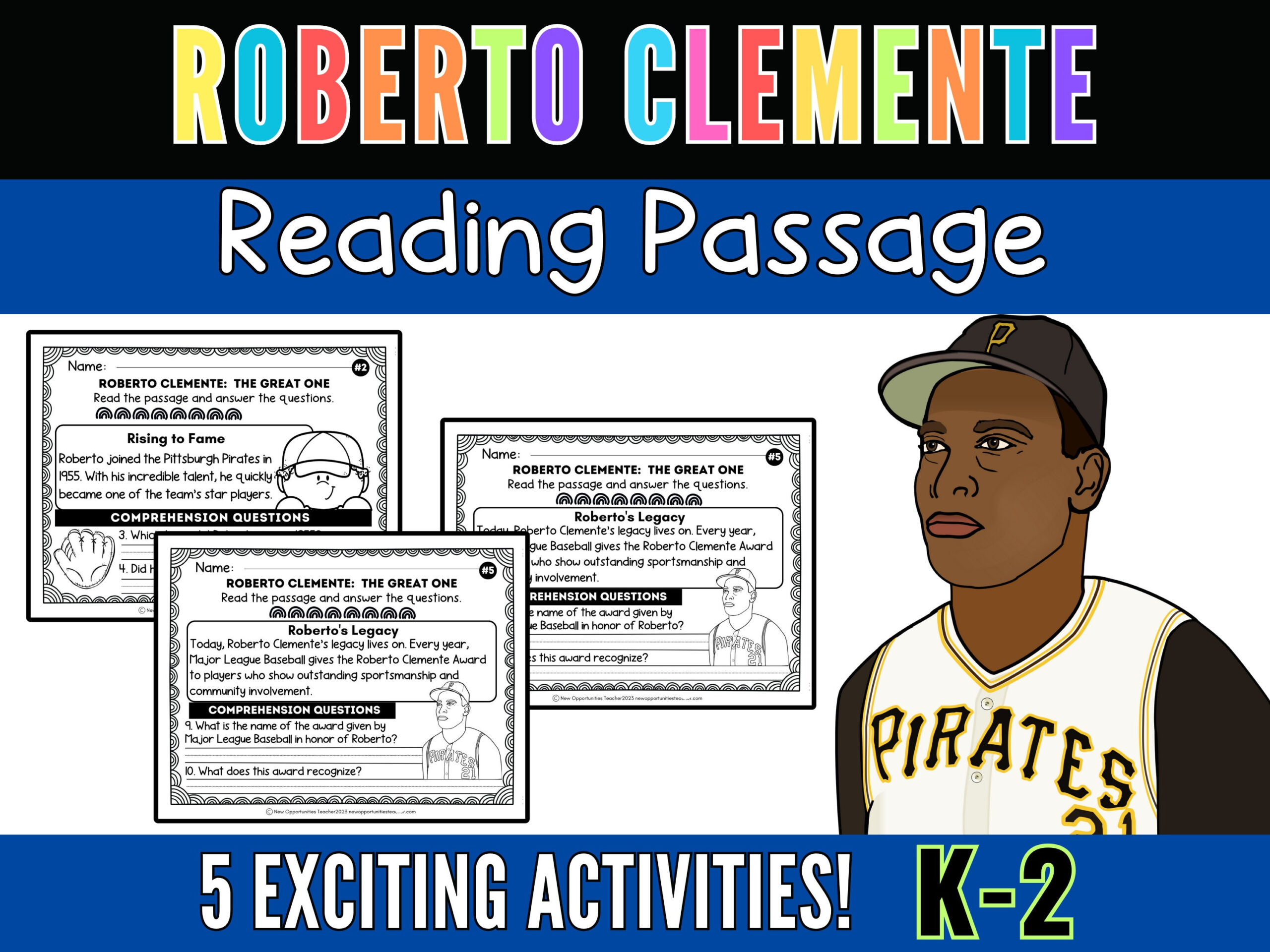 Roberto Clemente Reading Comprehension Passage | Timeline intended for Roberto Clemente Reading Comprehension Worksheets