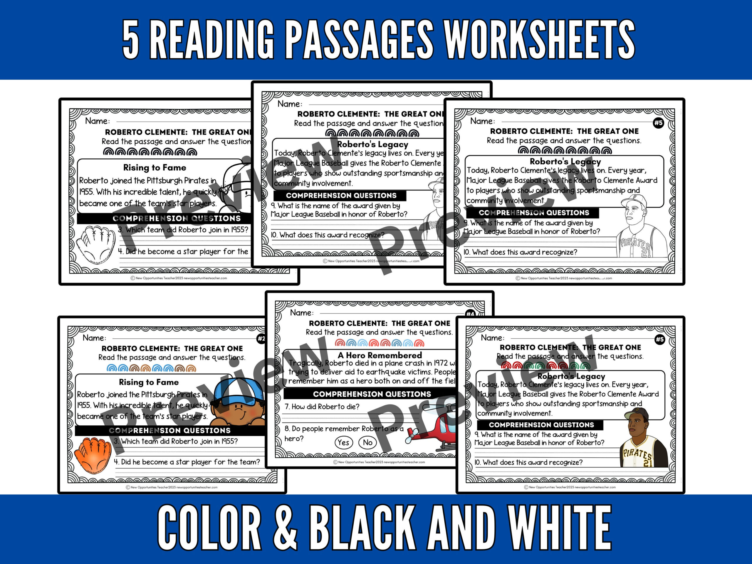 Roberto Clemente Reading Comprehension Passage | Timeline with regard to Roberto Clemente Reading Comprehension Worksheets