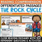 Rock Cycle Activities Reading Comprehension Passages & Questions For Rock Cycle Reading Comprehension Worksheet