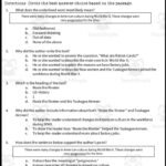 Rosie The Riveter And The Tuskegee Airmen Reading Packet Inside Tuskegee Airmen Reading Comprehension Worksheet