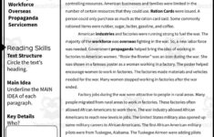 Rosie The Riveter And The Tuskegee Airmen Reading Packet throughout Tuskegee Airmen Reading Comprehension Worksheet