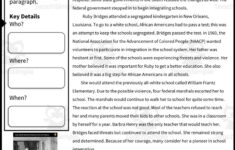 Ruby Bridges Reading Packet within Ruby Bridges Reading Comprehension Worksheet