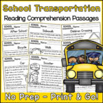 School Transportation Reading Comprehension Passages And Question Throughout Transport Comprehension Passage Worksheets