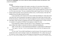 Sea Reading Comprehension: Literal &amp; Inferential Meaning intended for Literal Comprehension Passages Examples Worksheets