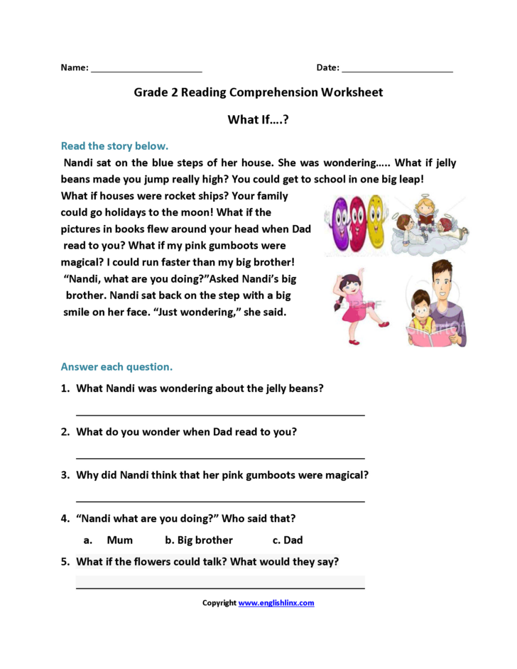 Reading Comprehension Grade 2 Worksheets