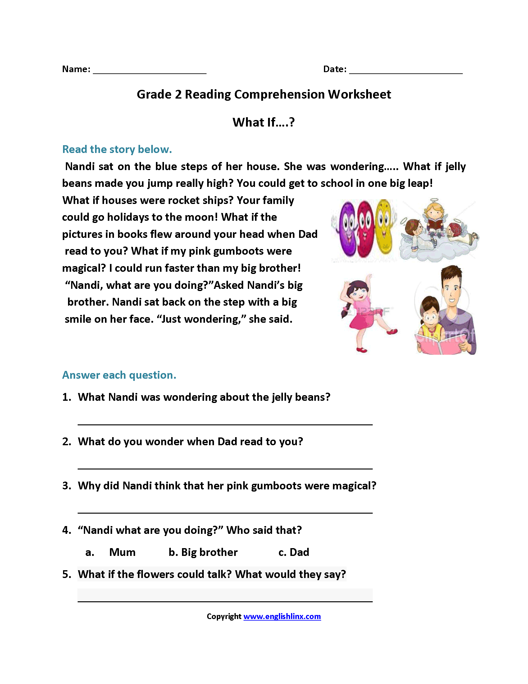 Second Grade Reading Worksheets | Improve Fluency And Vocabulary for Reading Comprehension Grade 2 Worksheets