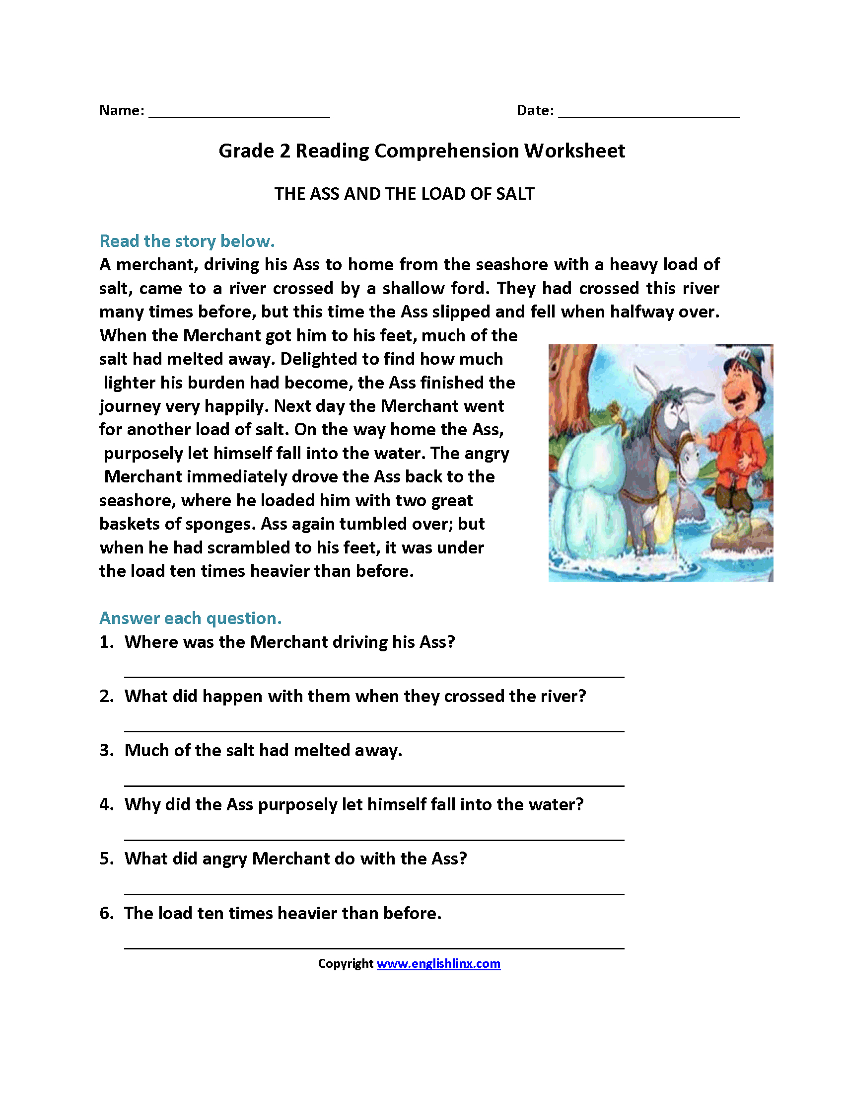 Second Grade Reading Worksheets | Improve Fluency And Vocabulary regarding Year 2 Comprehension Worksheets