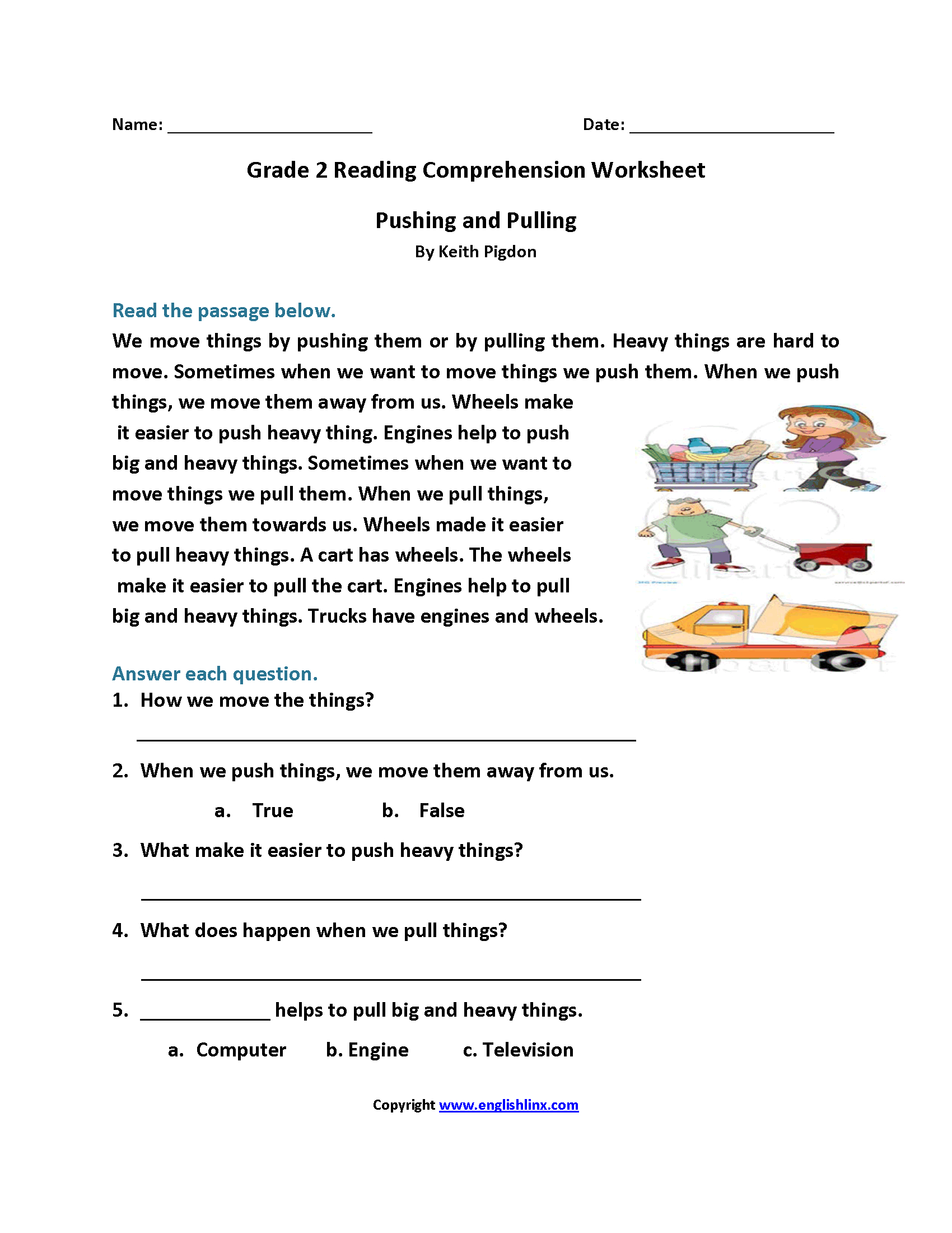 Second Grade Reading Worksheets | Improve Fluency And Vocabulary with regard to Year 2 Comprehension Worksheets Test