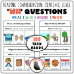 Sentence Level Reading Comprehension: Wh Questions (What / Who Throughout Wh Questions Reading Comprehension Worksheet