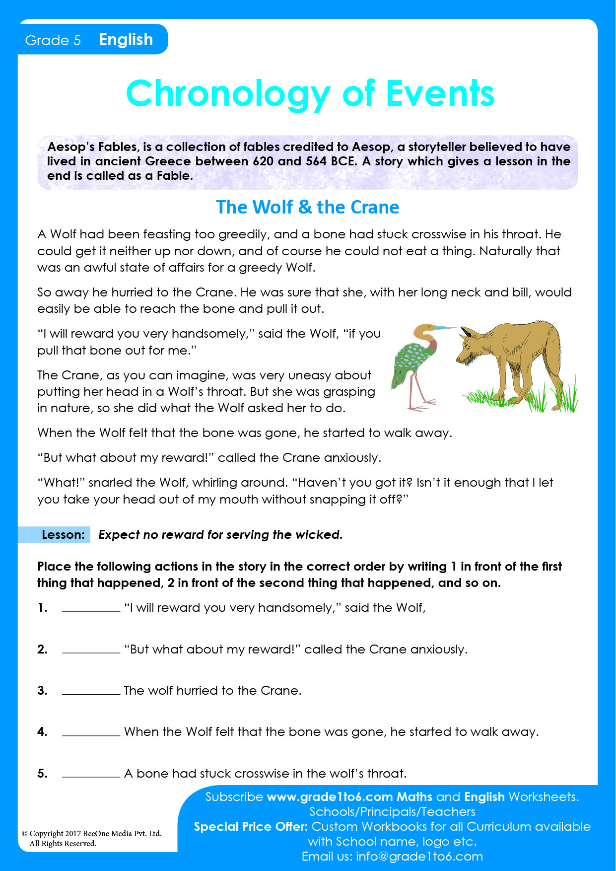 Sequencing Worksheet | Grade1To6 inside Reading Comprehension Sequencing Worksheets