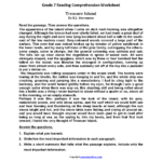 Seventh Grade Reading Worksheets | Vocabulary & Fluency Practice Regarding Grade 7 English Story Worksheets