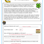 Short Story Worksheets & Printable For St Patricks Day Reading Comprehension Worksheets Free
