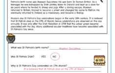 Short Story Worksheets &amp; Printable for St Patricks Day Reading Comprehension Worksheets Free