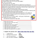 Simple Present Reading Comprehension Worksheet With Regard To Simple Present Reading Comprehension Worksheets