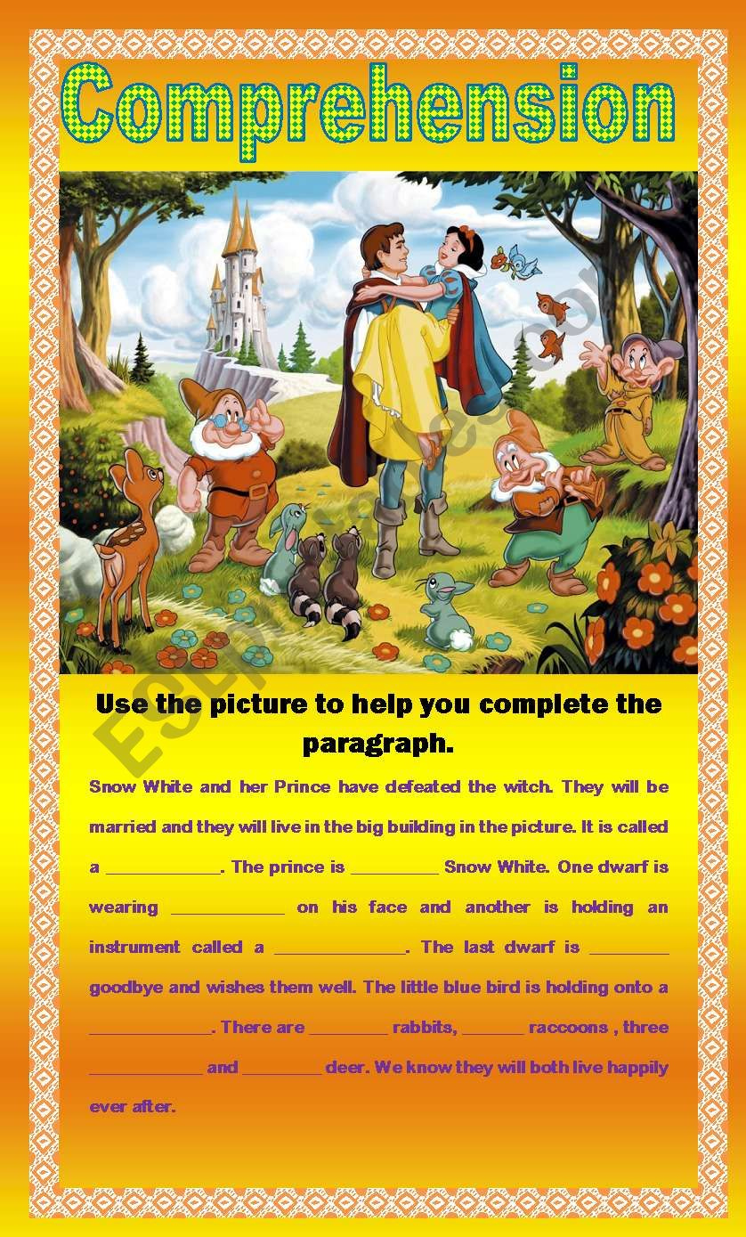 Snow White Comprehension Worksheet - Esl Worksheetlyrill pertaining to Snow White Comprehension Worksheets