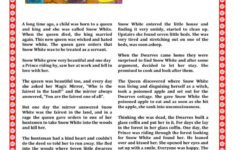 Snow White : English Esl Worksheets Pdf &amp; Doc throughout Snow White Comprehension Worksheets