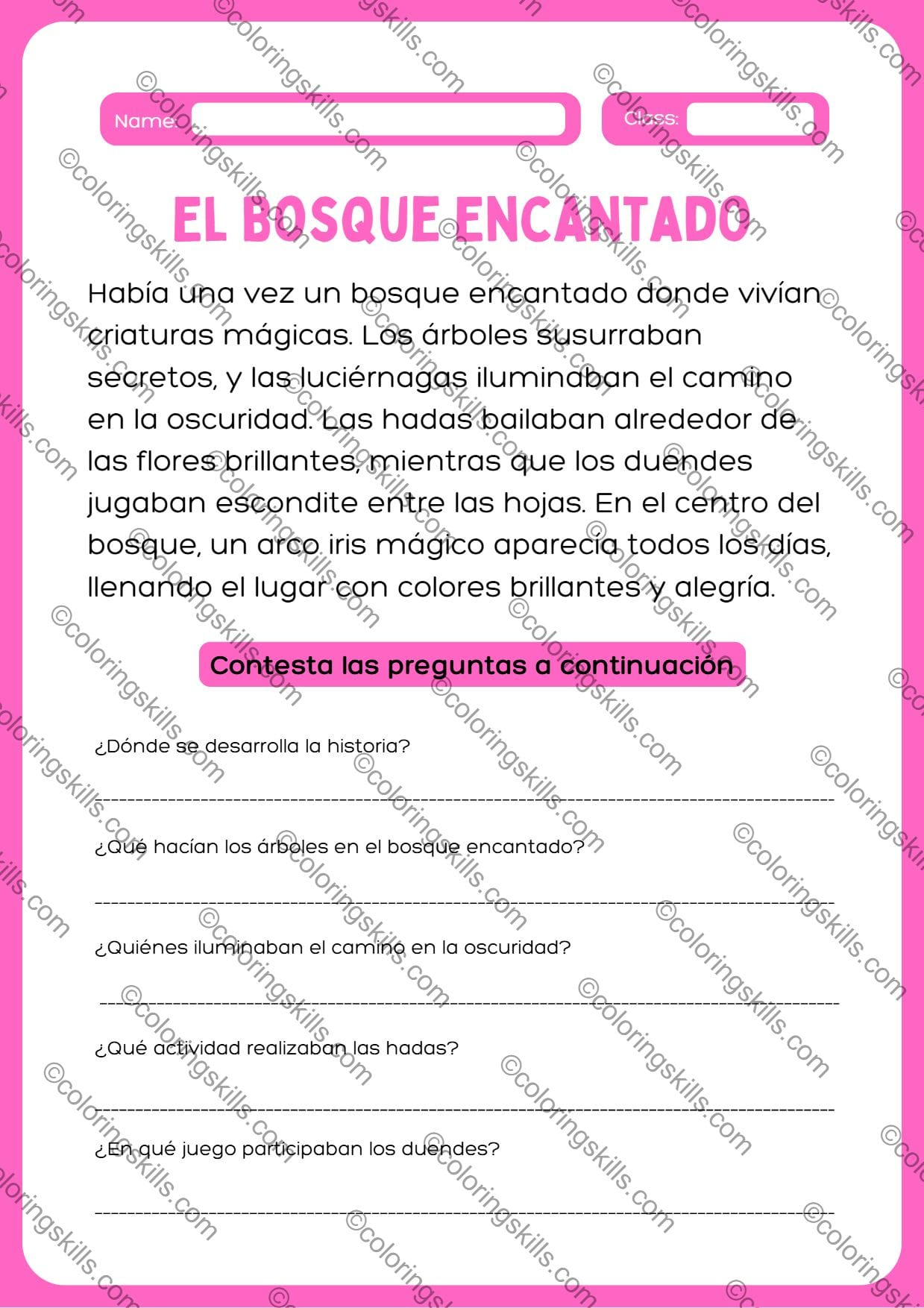 Spanish Reading Comprehension Passages For 2Nd Grade – For in Spanish Reading Comprehension Practice Worksheets