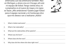 Spanish Worksheets: 8 Spanish Worksheets // Level 2 Ideas To Save in Spanish Reading Comprehension Worksheet