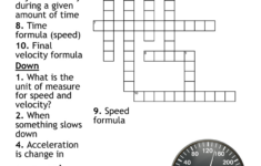 Speed, Velocity And Acceleration Crossword - Wordmint inside Speed And Velocity Reading Comprehension Worksheet