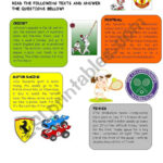 Sports Fans   Reading Comprehension   Esl Worksheetanny76 Throughout Sport Reading Comprehension Worksheet