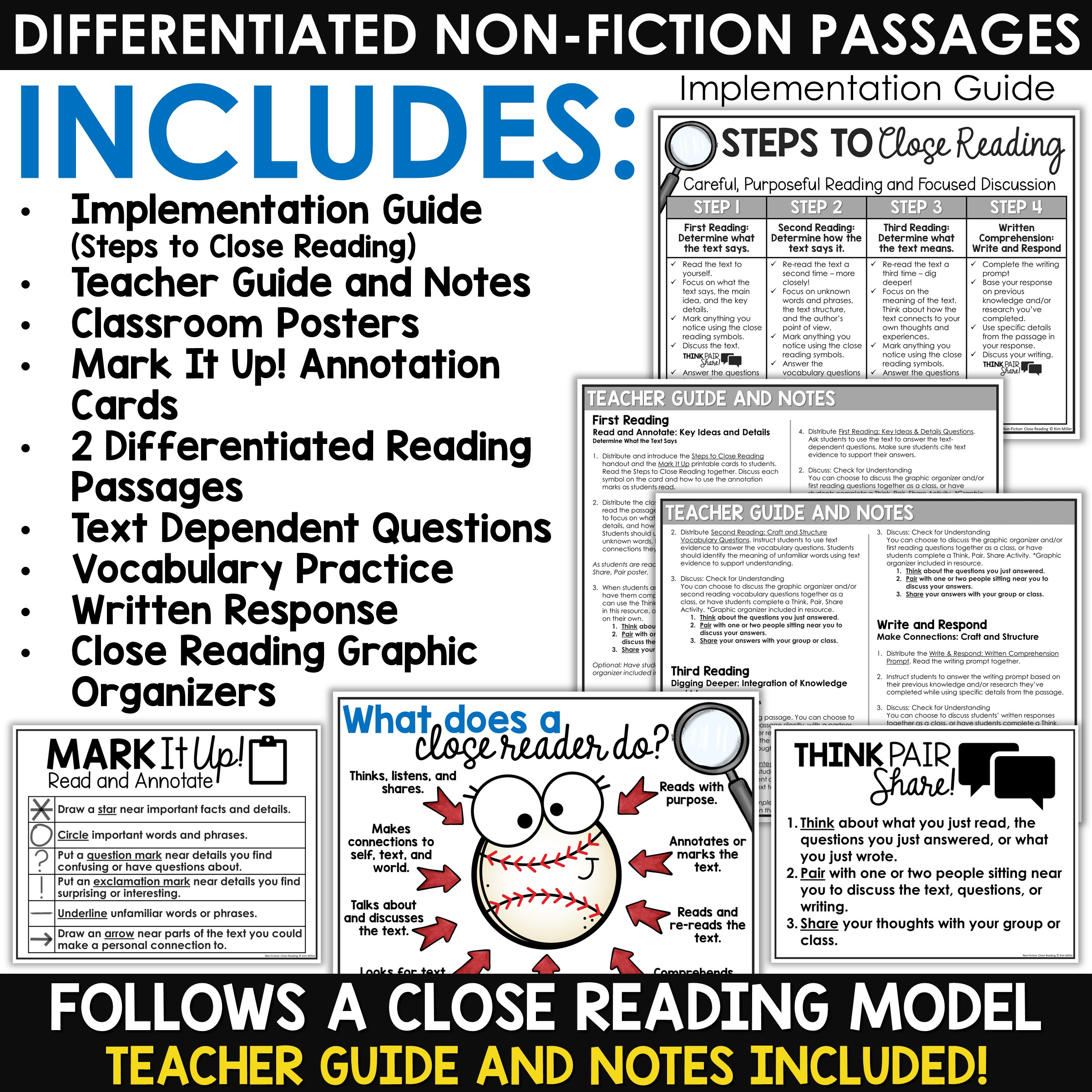 Spring Baseball Close Reading Comprehension Passages &amp;amp; Questions for Baseball Passage Reading Comprehension Worksheets
