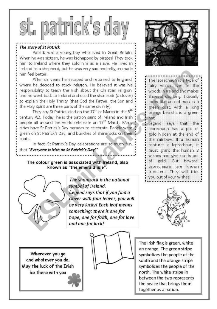 St Patrick’s Day Reading Comprehension Worksheets
