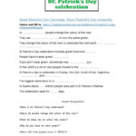St. Patrick'S Day Listening And Read…: English Esl Worksheets Pdf Regarding Free St Patrick&#039;s Day Reading Comprehension Worksheets