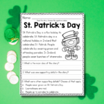 St. Patrick'S Day Main Idea Freebie   Missing Tooth Grins Inside St Patricks Day Reading Comprehension Worksheets Free