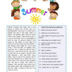 Summer Reading Reading For Detail (D…: English Esl Worksheets Pdf With Esl Reading Comprehension Worksheet