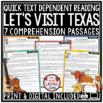 Texas Reading Comprehension Passages 3Rd 4Th Grade   The Little In Texas Revolution Reading Comprehension Worksheets