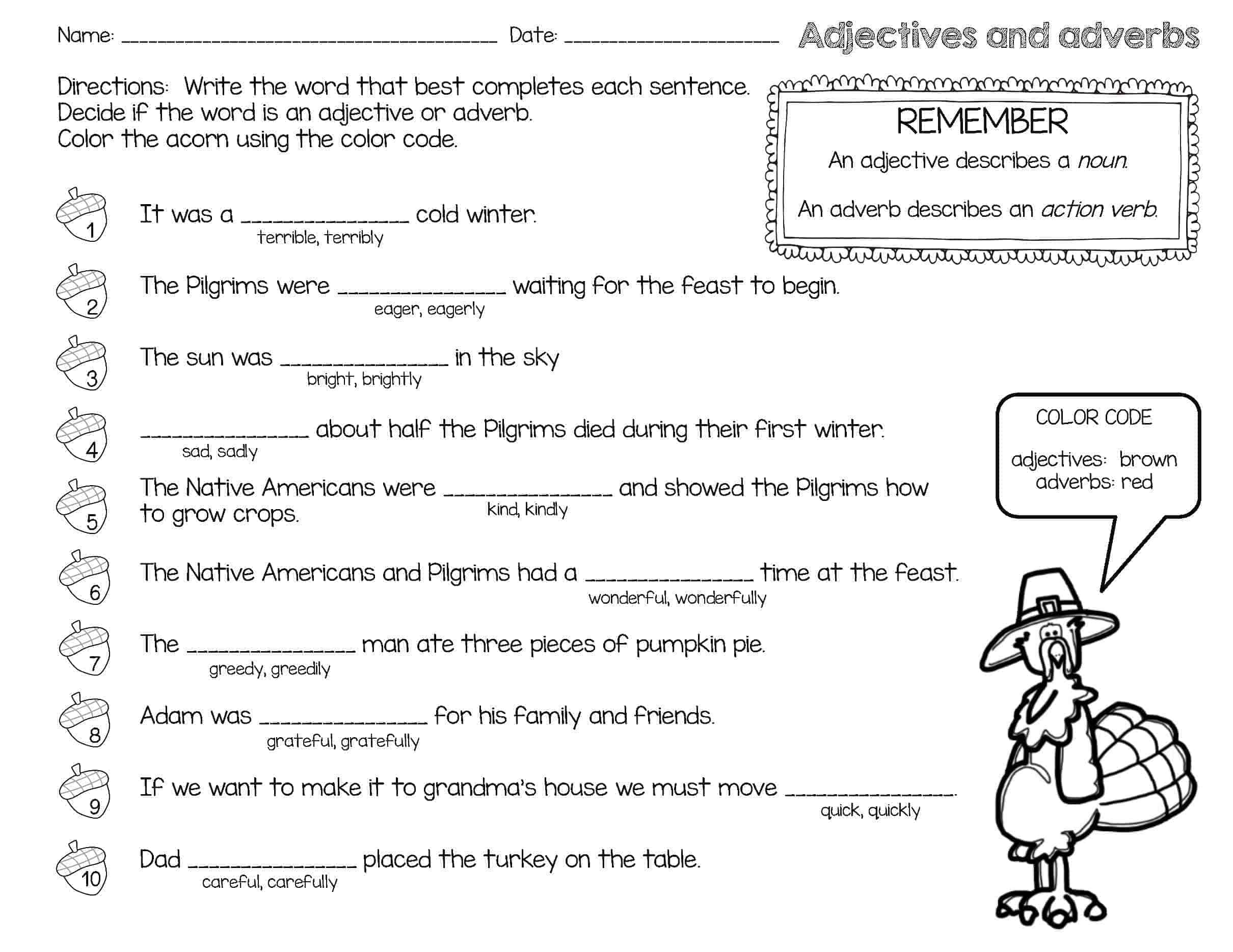 Thanksgiving Reading Comprehension Passages And Activities for Printable Thanksgiving Reading Comprehension Worksheets