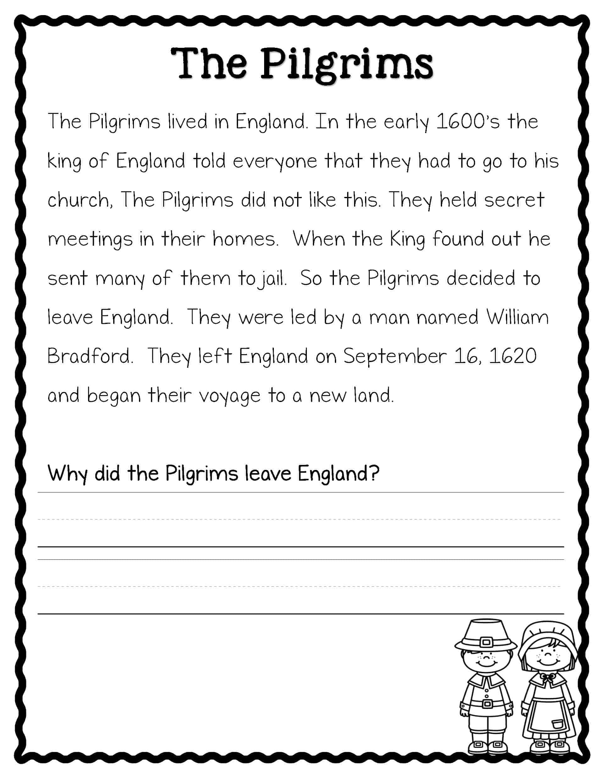 Thanksgiving Reading Comprehension Passages And Activities with regard to Reading Comprehension Worksheets Thanksgiving