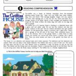 The Griffins' House   A 4Page Test R…: English Esl Worksheets Pdf Throughout Preposition Reading Comprehension Worksheets