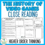 The History Of Video Games Reading Comprehension Passages And Questions Throughout Video Games Reading Comprehension Worksheet