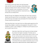 The Legend Of King Arthur Reading Fo…: English Esl Worksheets Pdf With King Arthur Story Comprehension Worksheets