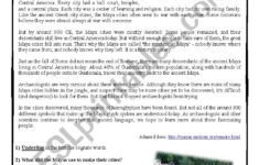 The Mayan Mystery - Reading - Esl Worksheetdany.faryas86 in Mayan Reading Comprehension Worksheet