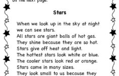 The Stars Reading Comprehension For 1St Gradescience And Steam with regard to Reading Comprehension Worksheet TPT